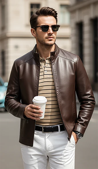 Chaqueta de cuero con forro térmico + envio grátis + regalo