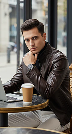 Chaqueta de cuero con forro térmico + envio grátis + regalo