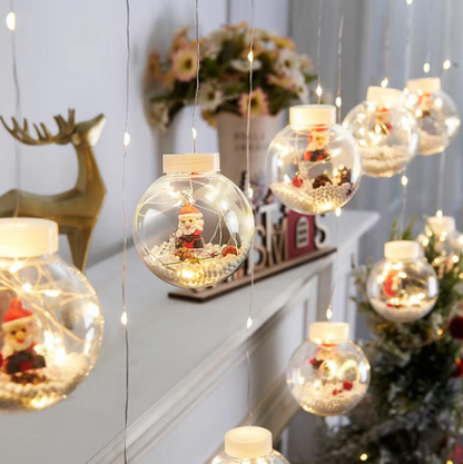 🔥OFERTA EXCLUSIVA☃️CORTINA DE NAVIDAD🎅🏻 ESFERAS DE LUZ LED✨